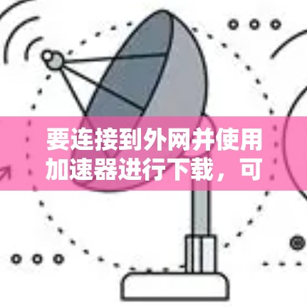 要连接到外网并使用加速器进行下载，可以按照以下步骤操作