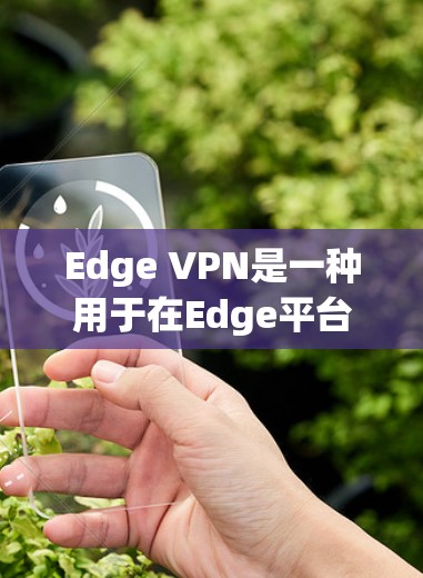 Edge VPN是一种用于在Edge平台上保护用户网络的软件插件。它通过加密技术（如SSL或SSH）来限制用户访问Edge上的网站和其他功能。以下是对Edge VPN的详细介绍
