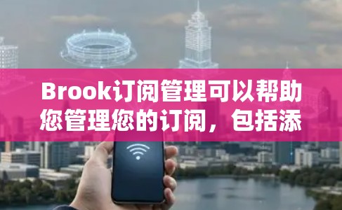 Brook订阅管理可以帮助您管理您的订阅，包括添加、删除、修改和筛选订阅。以下是建立和管理订阅的步骤
