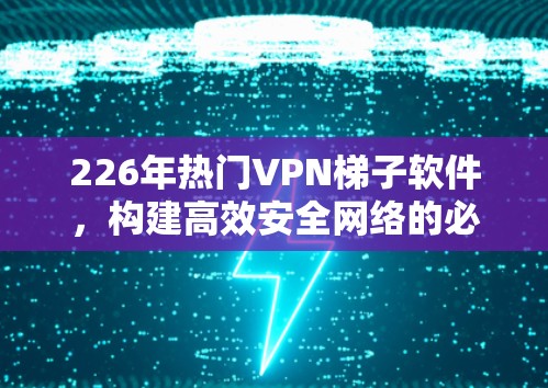 226年热门VPN梯子软件，构建高效安全网络的必选工具