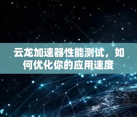 云龙加速器性能测试，如何优化你的应用速度